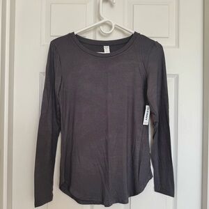 Old Navy Dark Gray Long Sleeve Crewneck Top – Size S
